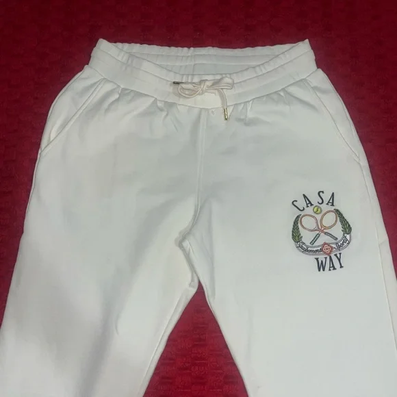 Casablanca Casa Way White Sweatpants Joggers Size Large